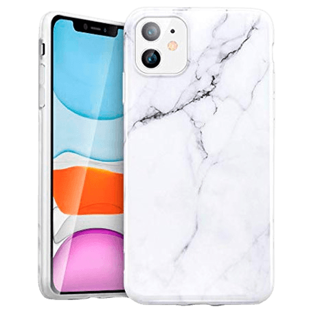 BasicPlus iPhone 13 Cover - White Marble