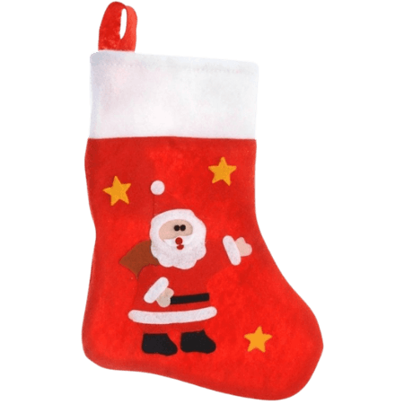 Holly Jolly Christmas Christmas Sock with Santa - 35cm