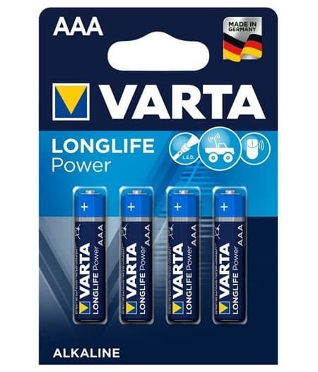 Varta Longlife Power AAA Batteries - 4 pcs