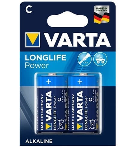 Varta Longlife Power C Batteries - 2 pcs