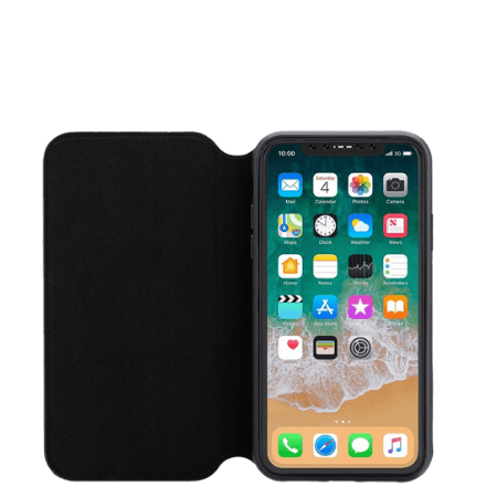 3sixT Slimfolio Flip Cover iPhone X/Xs - Zwart