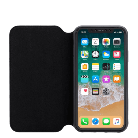 3sixT Slimfolio Flip Cover iPhone XS Max - Zwart