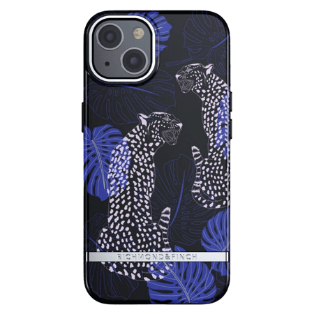 Richmond & Finch Blauw Cheetah iPhone 13 Cover