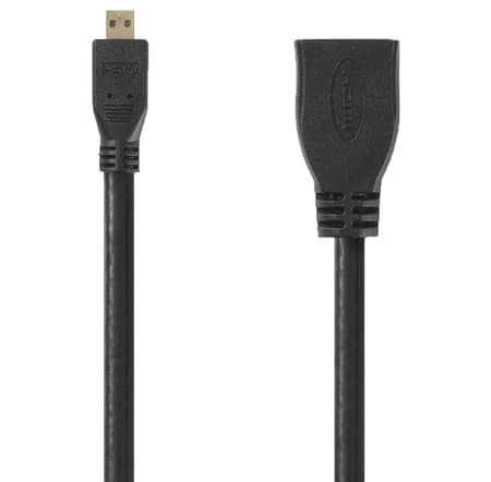 Nedis HDMI Vrouwelijke naar Micro HDMI Mannelijke Kabel - 0,2 Meter