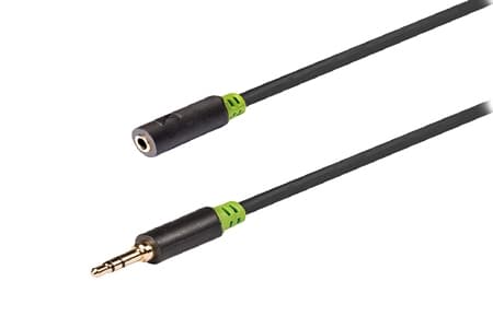 König Stereo Audio Verlengkabel Zwart - 0 5 Meter