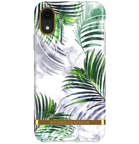 Richmond & Finch Wit Marmer Tropics Mobiele Cover - iPhone XR