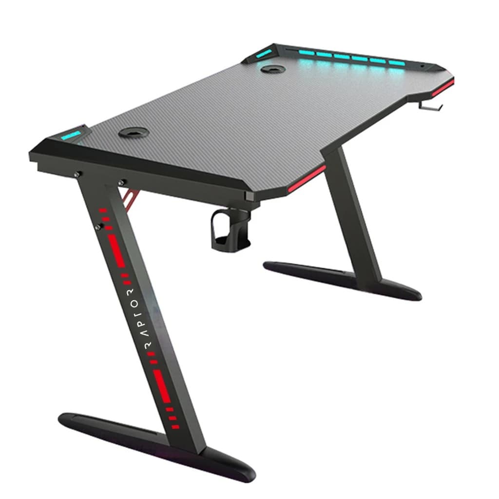 Raptor Gaming-Tisch GT100 120x60cm RGB schwarz