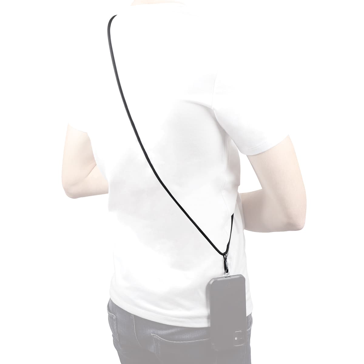 Mobilis Universal Removable Lanyard -75cm- Black - Soft Bag