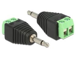 DELOCK Adapter Terminalblock 2Pin -> 3,5mm Klinke Stecker