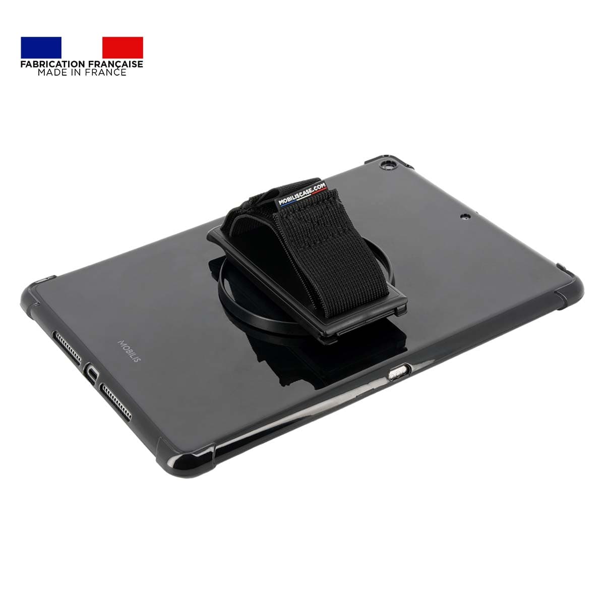 Mobilis Uni. Adhesive Rotating Handle + Handstrap for Tablet