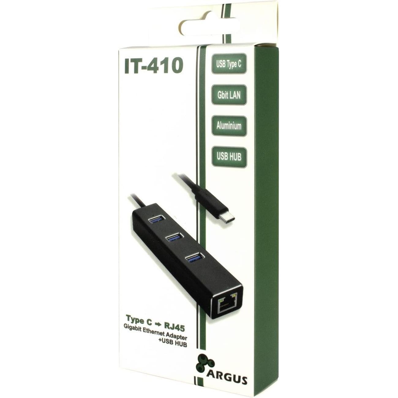 Inter-Tech LAN-Adapter Argus IT-410   USB-C Gigabit Ethernet