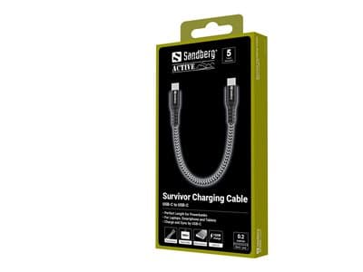 SANDBERG Survivor USB-C Cable 0.2M 100W