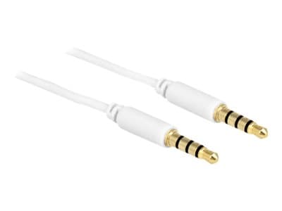 DELOCK Klinkekabel 3,5mm -> 3,5mm St/St 2.00m 4Pin weiß