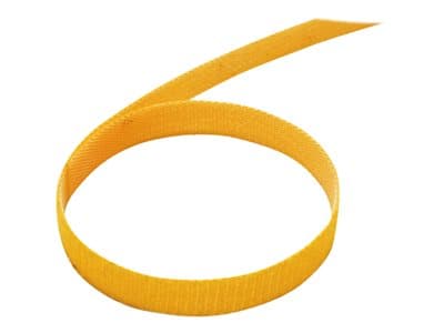 VALUE Klettband auf Rolle 10mm gelb 25m