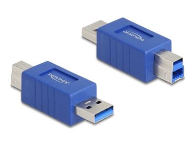 DELOCK Adapter 5Gbps USB A Stecker zu B Stecker gekreuzt