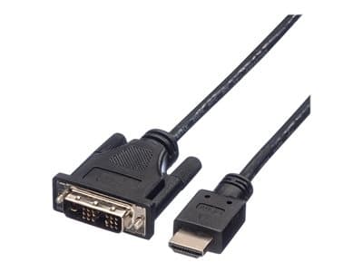 ROLINE Kabel DVI 18+1 ST - HDMI ST 2m