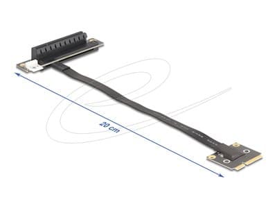 DELOCK Adapter Mini PCIe Stecker  zu PCIe 3.0 x8 Slot 90°