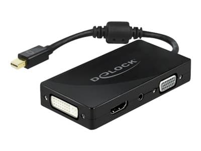DELOCK Mini DP 1.2 Adapter > VGA/HDMI/DVI/Audio Bu 4K passiv