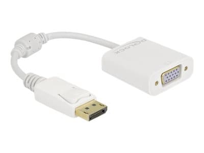 DELOCK Adapter DisplayPort 1.2 Stecker zu VGA Buchse weiß