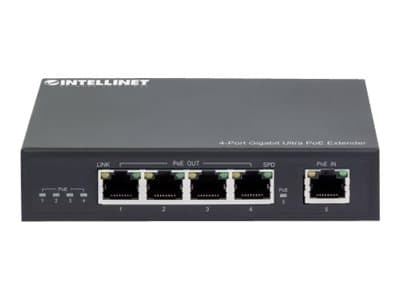 INT 4Port Gig PoE-Extender bis 90W Out