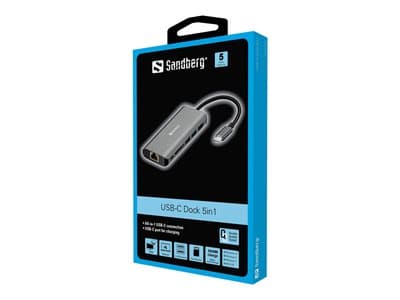 SANDBERG USB-C Dock HDMI+LAN+SD+USB,61W
