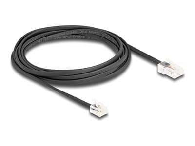 DELOCK Telefonkabel RJ45 Stecker zu RJ11 Stecker schw. 3m