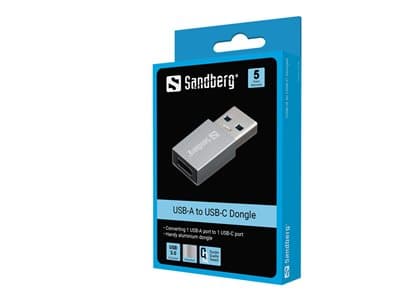 SANDBERG USB-A to USB-C Dongle