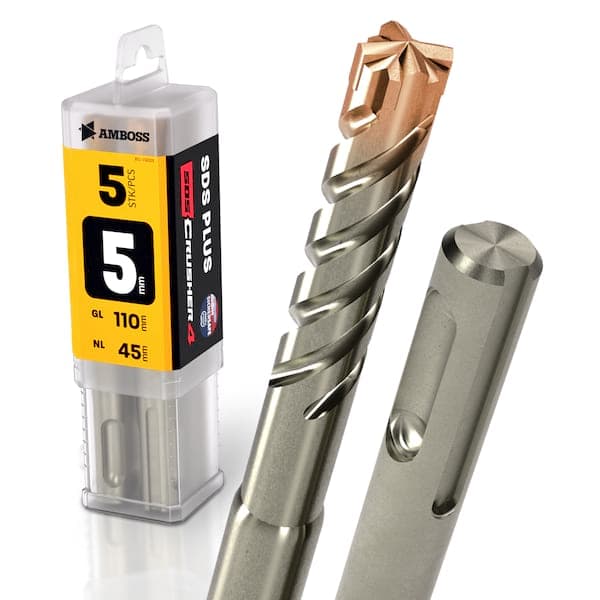 5x Bohrer SDS Plus Schaft - Ø:5 mm - GL: 110 mm