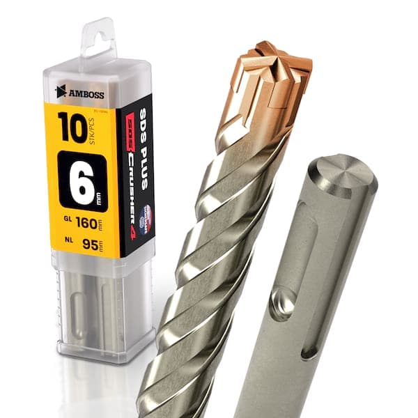 10x Bohrer SDS Plus Schaft - Ø:6 mm - GL: 160 mm