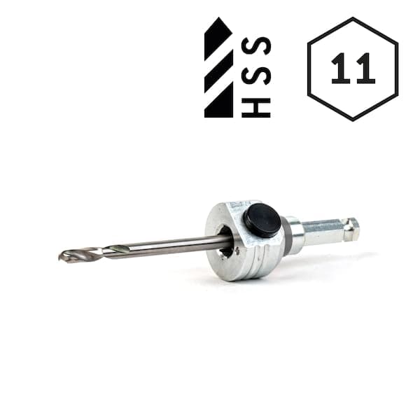 Schnellwechselaufnahme 6kant Schaft Ø11mm inkl. HSS  Zentrierbohrer