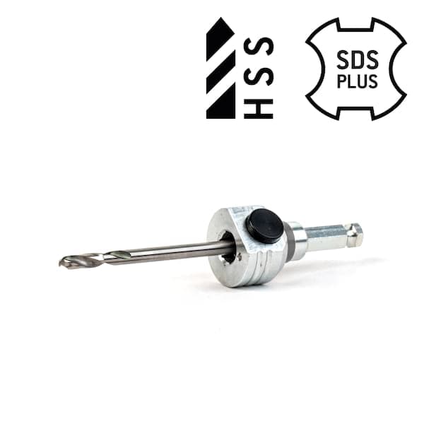 Schnellwechselaufnahme SDS plus Schaft inkl. HSS Zentrierbohrer