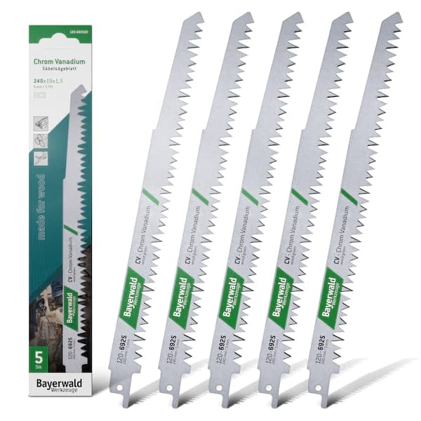 5x Bayerwald Werkzeuge Säbelsägeblatt Länge 230 mm