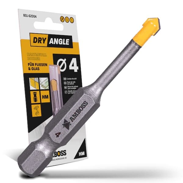 Amboss Dry Angle HM Fliesen- und Glasbohrer - Ø 4 mm - GL: 51 mm