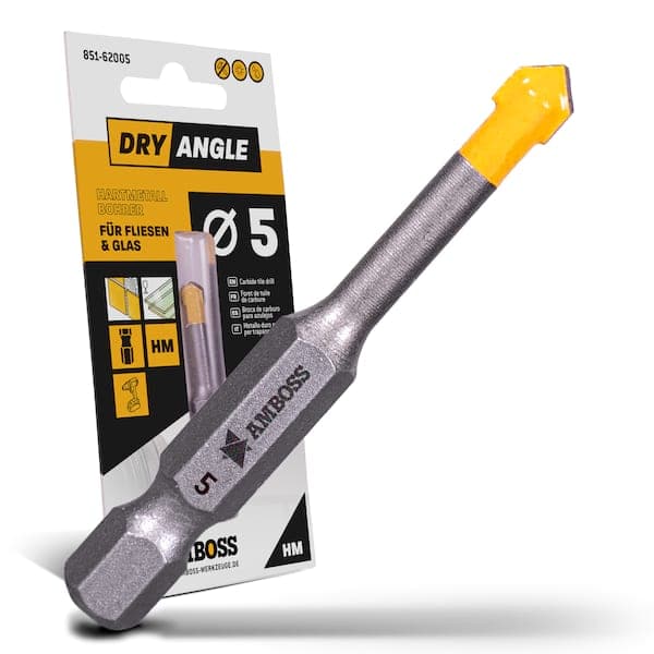 Amboss Dry Angle HM Fliesen- und Glasbohrer - Ø 5 mm - GL: 51 mm