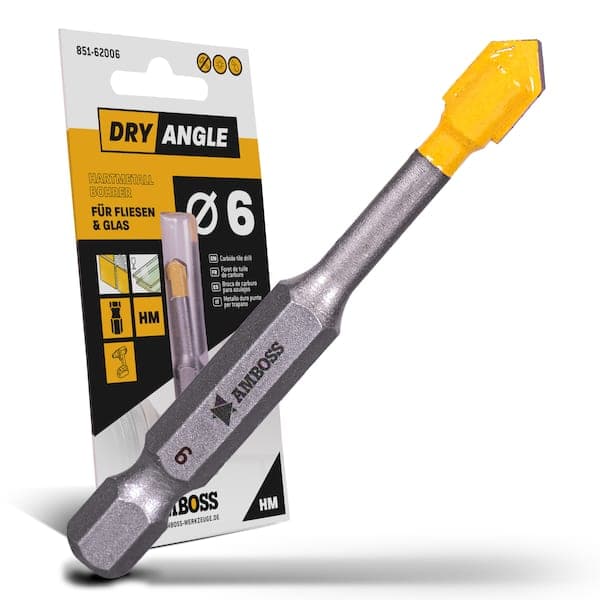Amboss Dry Angle HM Fliesen- und Glasbohrer - Ø 6 mm - GL: 58 mm