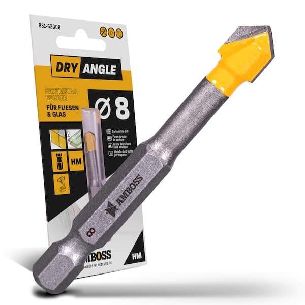 Amboss Dry Angle HM Fliesen- und Glasbohrer - Ø 8 mm - GL: 58 mm