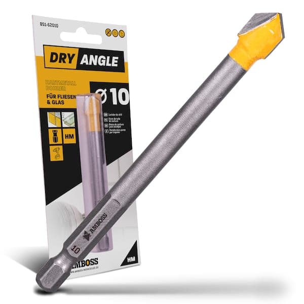 Amboss Dry Angle HM Fliesen- und Glasbohrer - Ø 10 mm - GL: 96 mm
