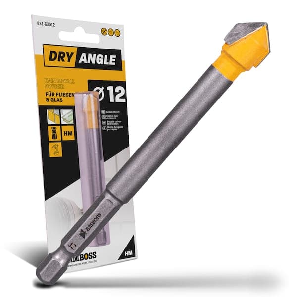 Amboss Dry Angle HM Fliesen- und Glasbohrer - Ø 12 mm - GL: 96 mm