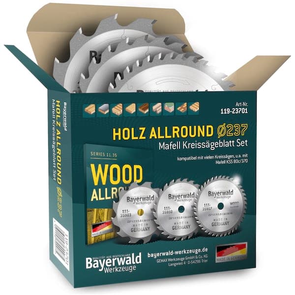 Bayerwald HOLZ ALLROUND Ø237 Mafell Kreissägeblatt Set