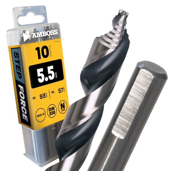 10 x HSS-G STEP Force Metallbohrer DIN 338 - Ø:5.5 mm