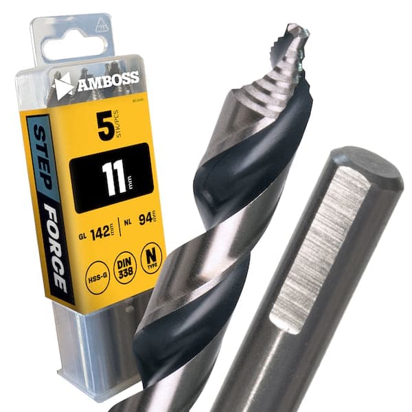 5 x HSS-G STEP Force Metallbohrer DIN 338 - Ø:11 mm
