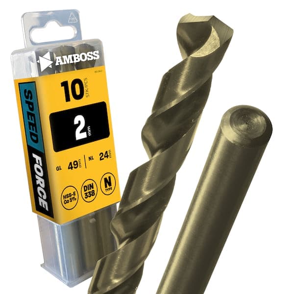 10 x HSS-ECo SPEED Force Metallbohrer DIN 338 - Ø:2 mm