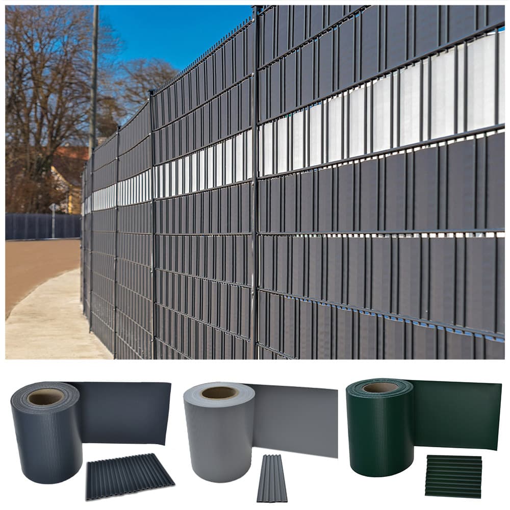 Home Deluxe Película de PVC para vallas MATA - gris claro
