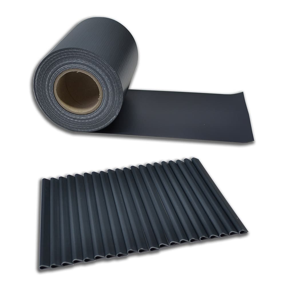 Home Deluxe Película de PVC para vallas MATA - gris oscuro