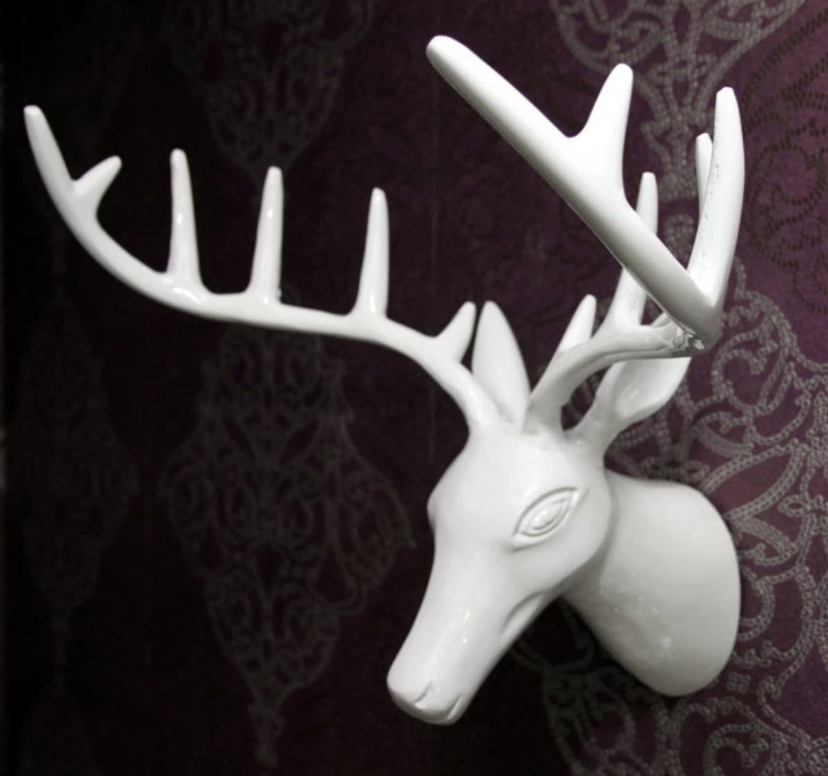 Casa Padrino Designer Geweih Aluminium Weià Hirsch Massiv & Schwer Alu Dekoration Wandgeweih Wandfigur Wanddekoration