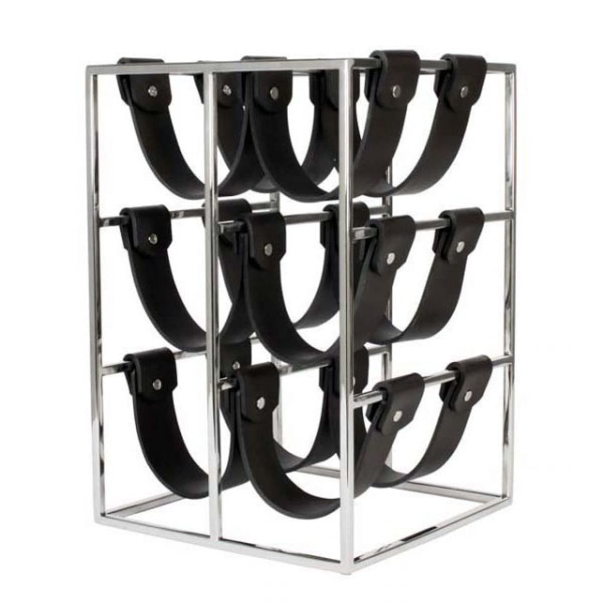 Designer Weinregal Stainless Steel für 6 Flaschen - Flaschenhalter - Weinflaschen Ständer