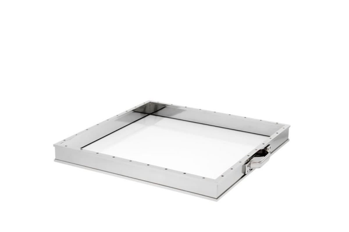 Casa Padrino Luxus Tablett Nickel Finish 55 x 50 x H. 5 cm - Hotel Accessoires
