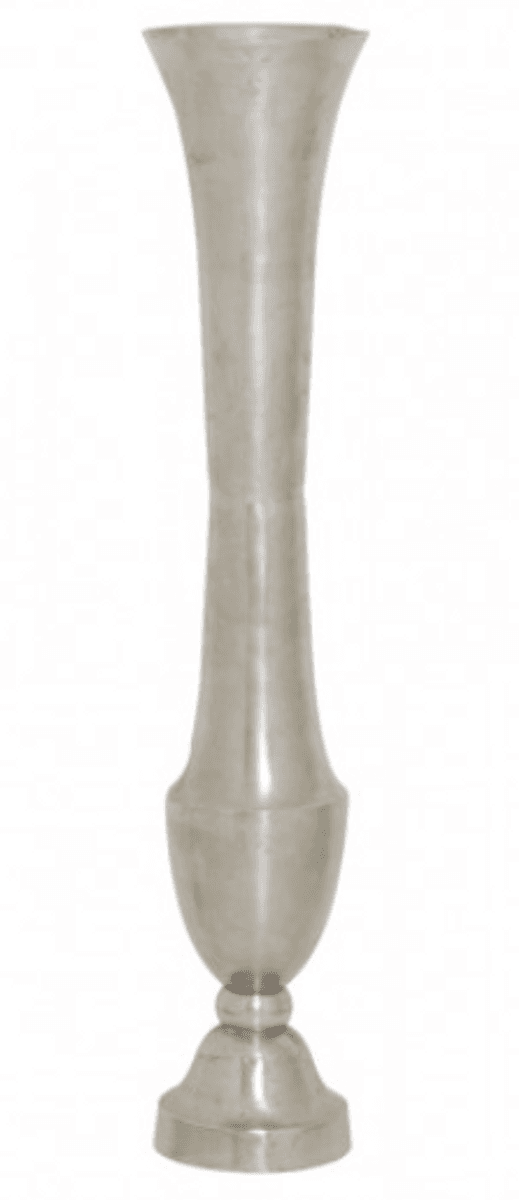 Casa Padrino Designer Deko Vase Silber Durchmesser 18 x H. 100 cm - Luxus QualitÃ¤t