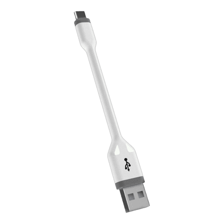 KSIX USB-A - USB-C valkoinen 10cm