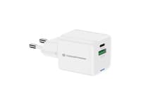 Conceptronic 2-Port 20W GaN USB-PD-Ladegerät, USB-C x 1, USB-A x 1, QC 3.0, PPS